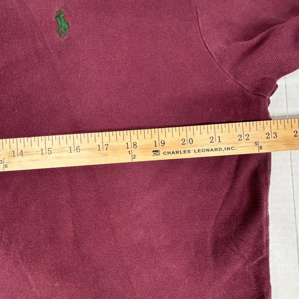 Polo Ralph Lauren Mens Burgundy Classic Fit Polo Shirt Size L - Picture 3 of 5